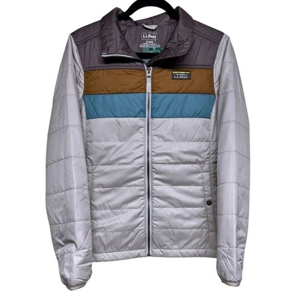 L.L. Bean Jackets & Blazers - L.L. Bean Mountain Classic Puffer Jacket Taupe Brown/Gray Birch Women's Small